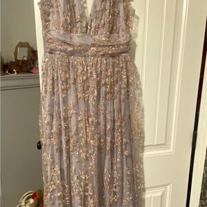 Lavendar and Rose Gold gown